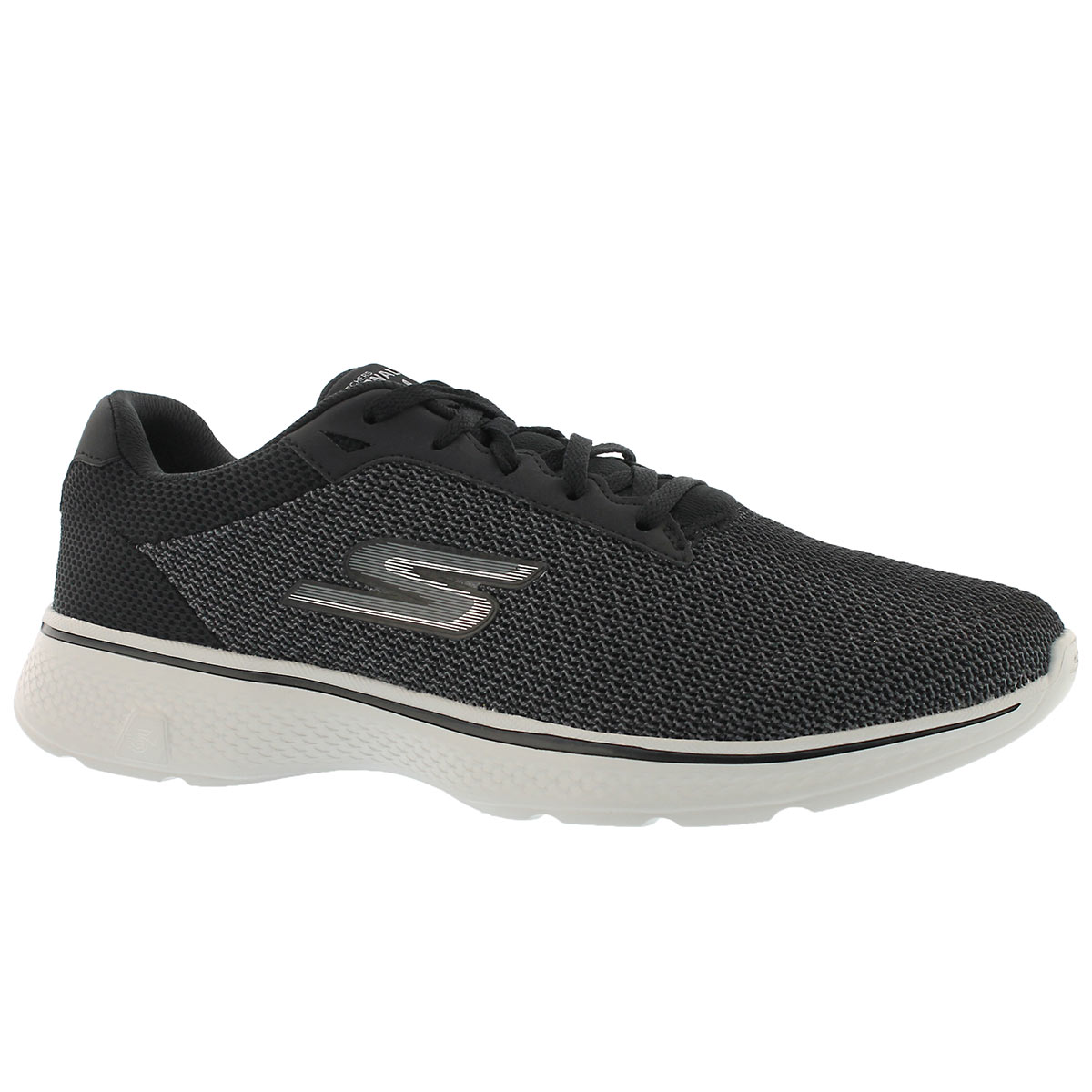 Men's GOwalk 4 black/grey laceup walking shoes
