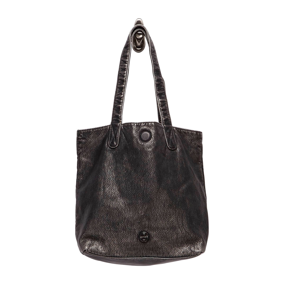 Lds black washed reversibe tote