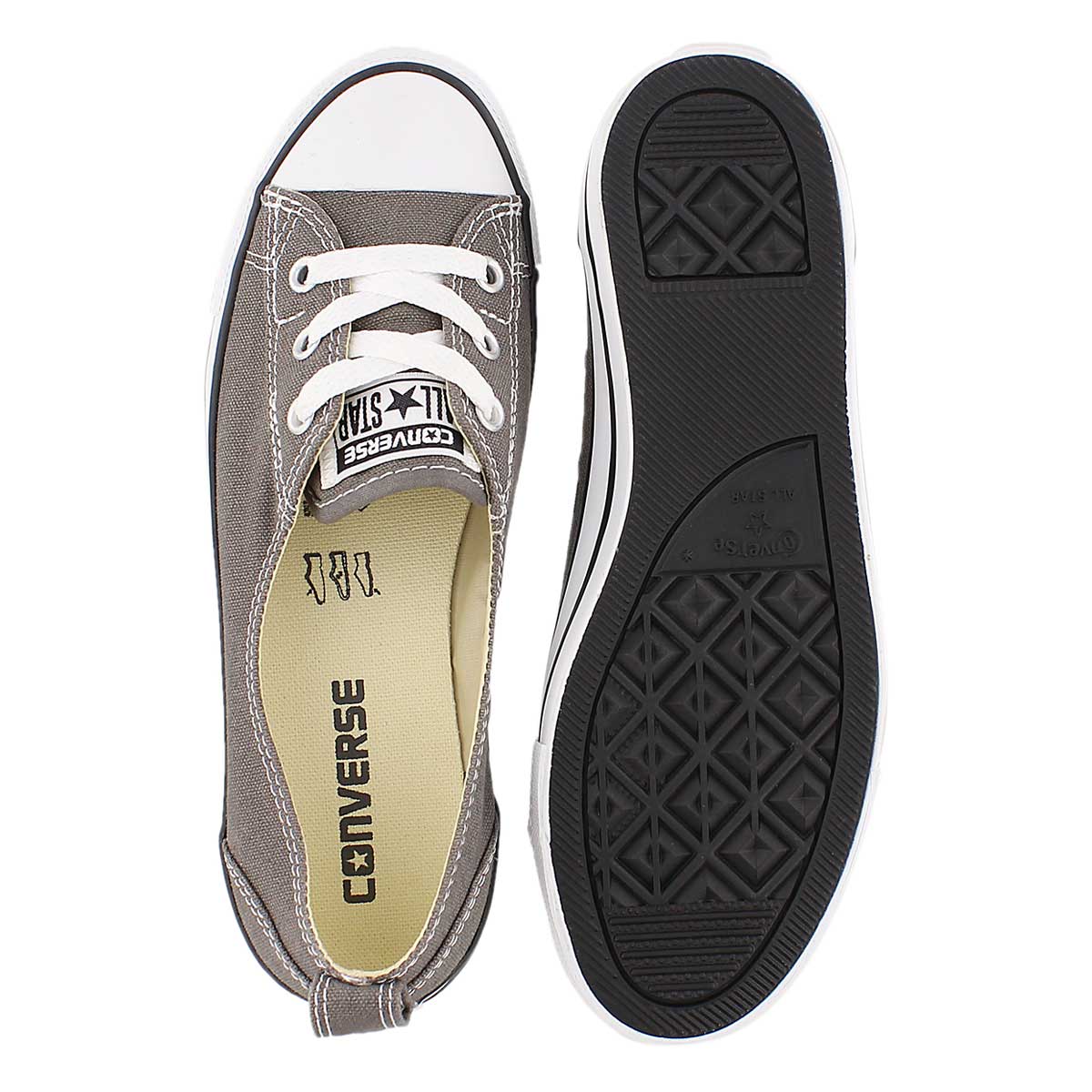 Converse Women's CT ALL STAR BALLET LACE charcoal slip-ons