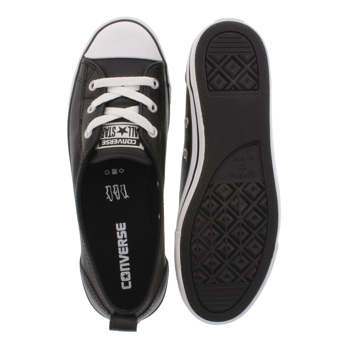 converse ballet black leather
