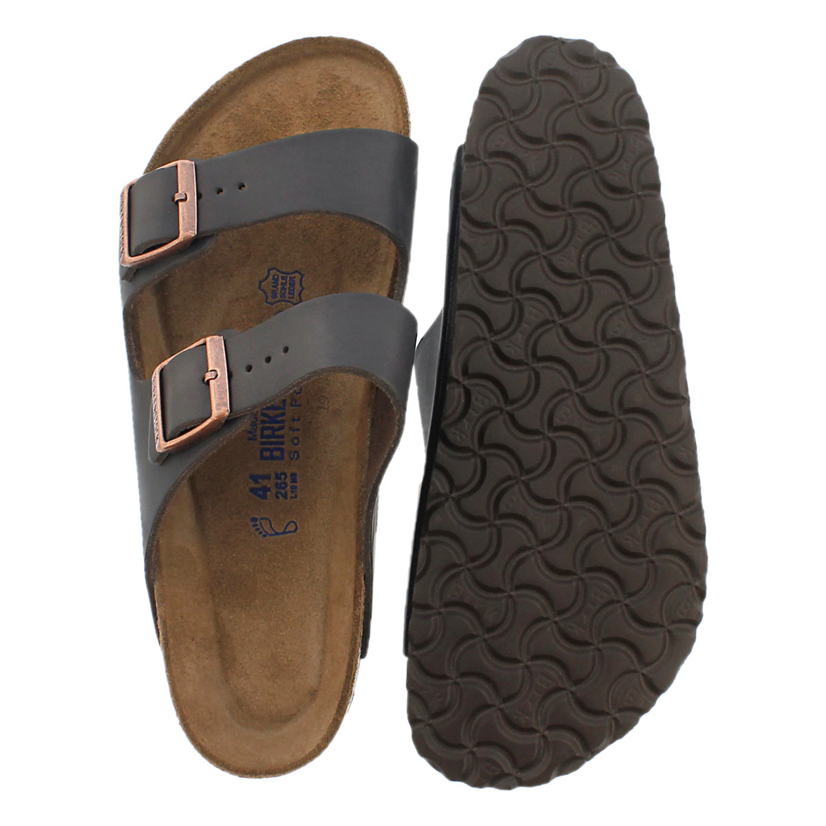 Mns Arizona brown 2 strap sandal SF