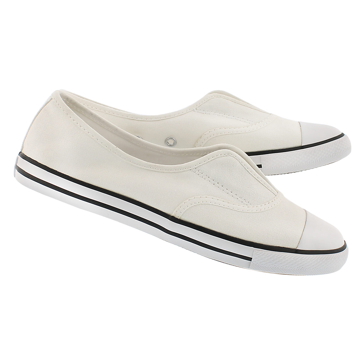 Lds CT AllStar Cove Canvas wht slip on