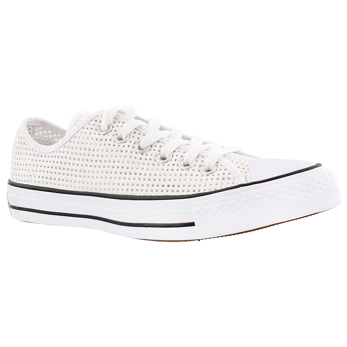 Women's CT PERFORATED CANVAS white/black oxfords