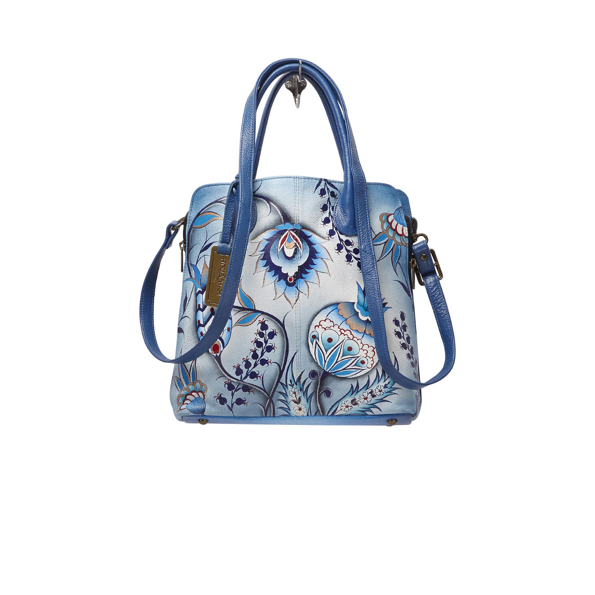 Printed lthr Bewitching Blues conv. tote