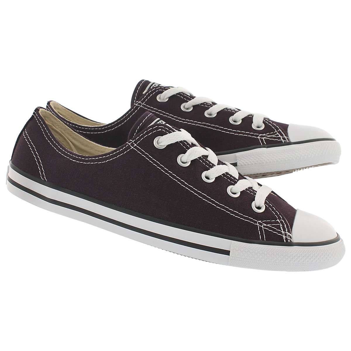 Lds CT A/S Dainty Canvasv blk cherry ox
