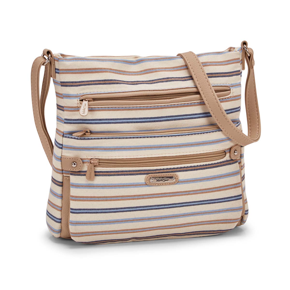 Lds Lorraine clsc stripe crossbody bag