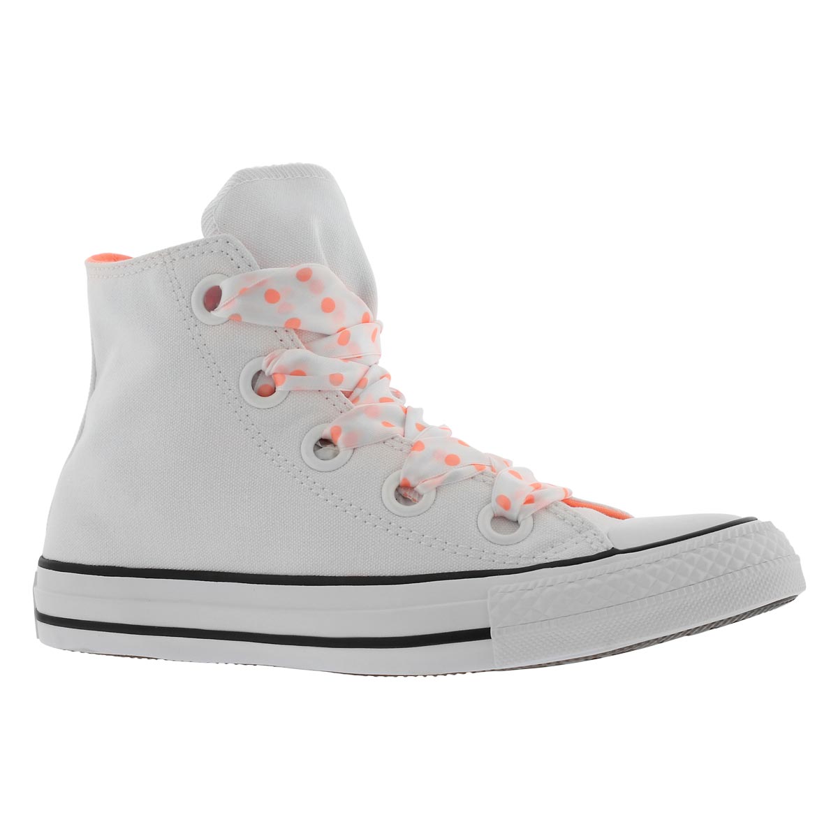 Lds CTAS Big Eyelets Hi wht/blk snkr