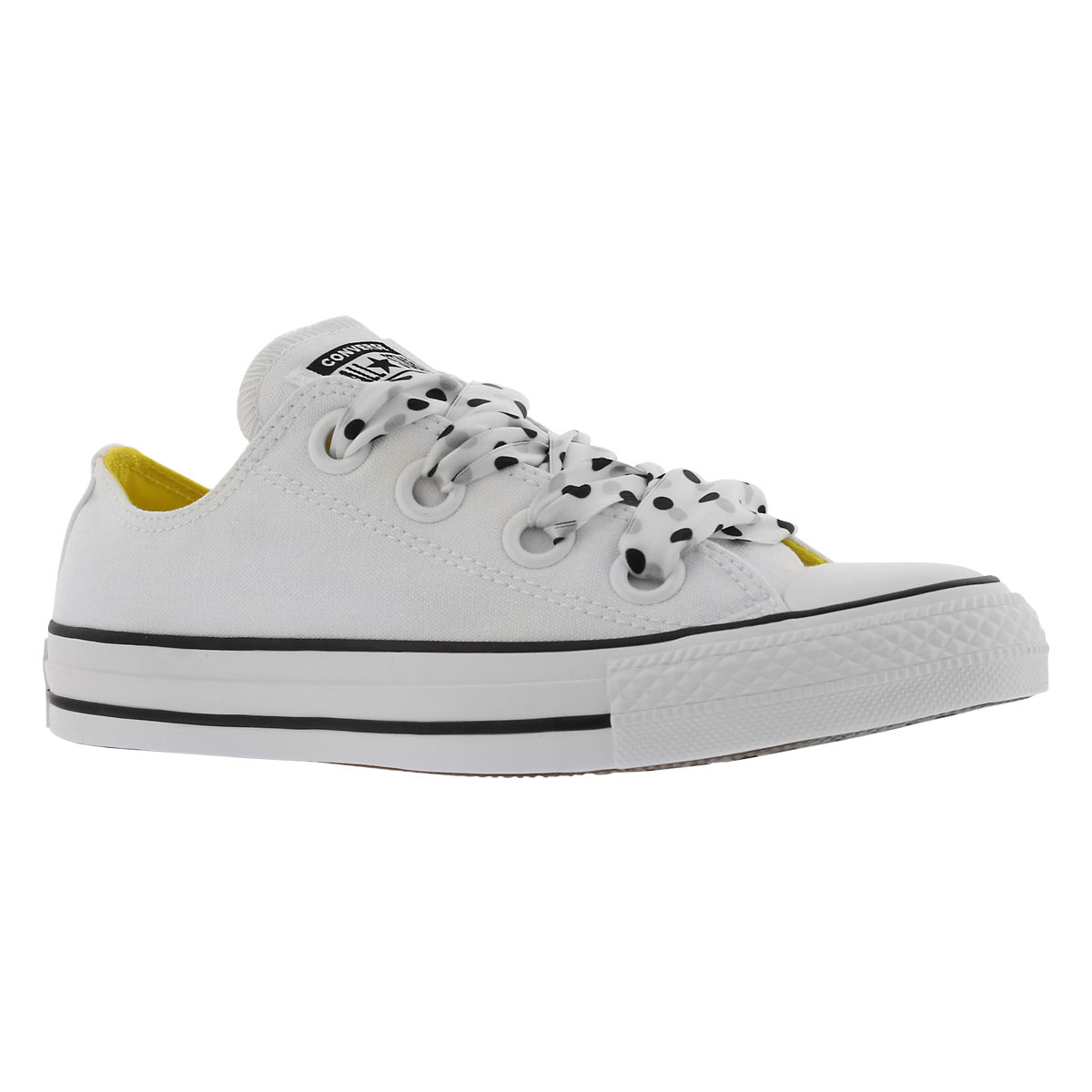 Lds CTAS Big Eyelets Lo wht/blk snkr