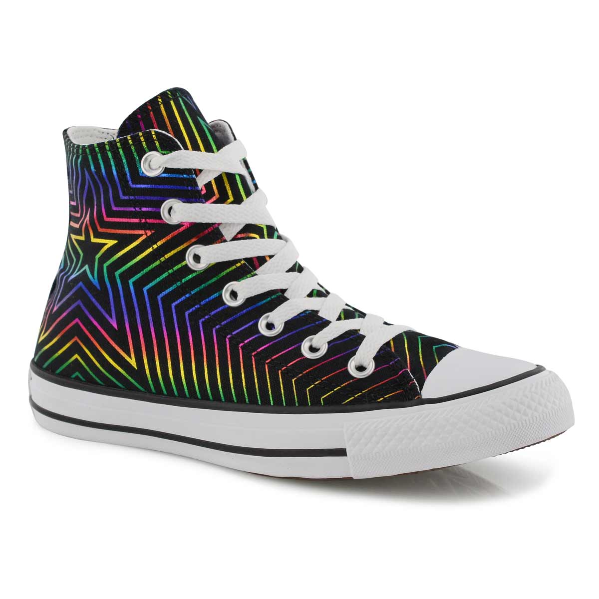 Lds CTAS blk/multi hi top snkr