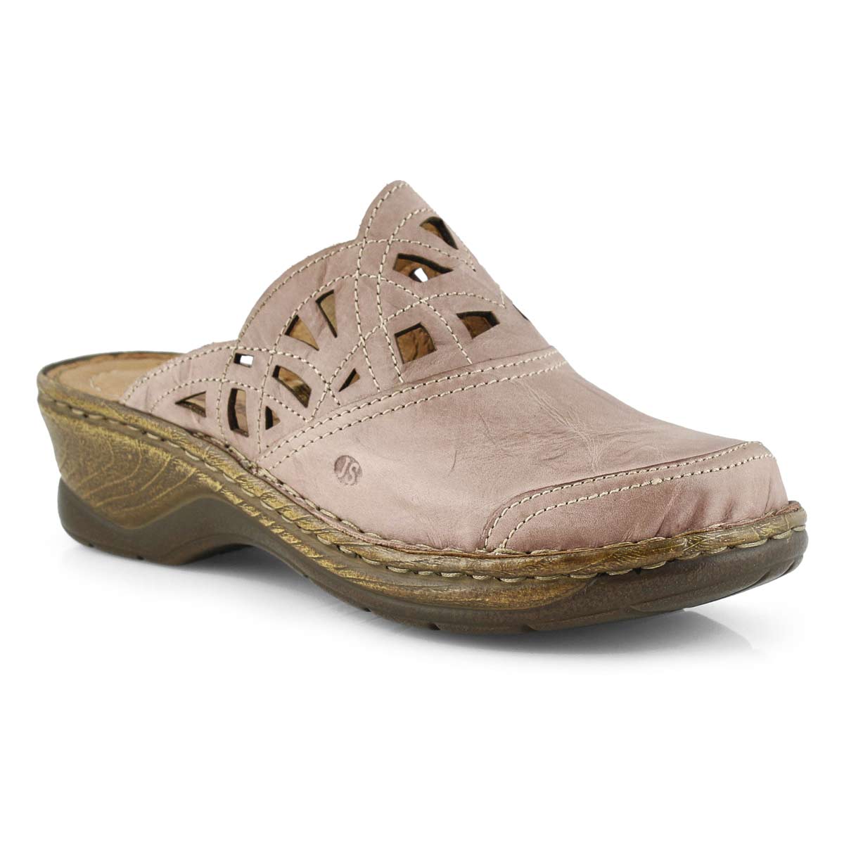 Lds Catalonia 41 rose low wedge clog
