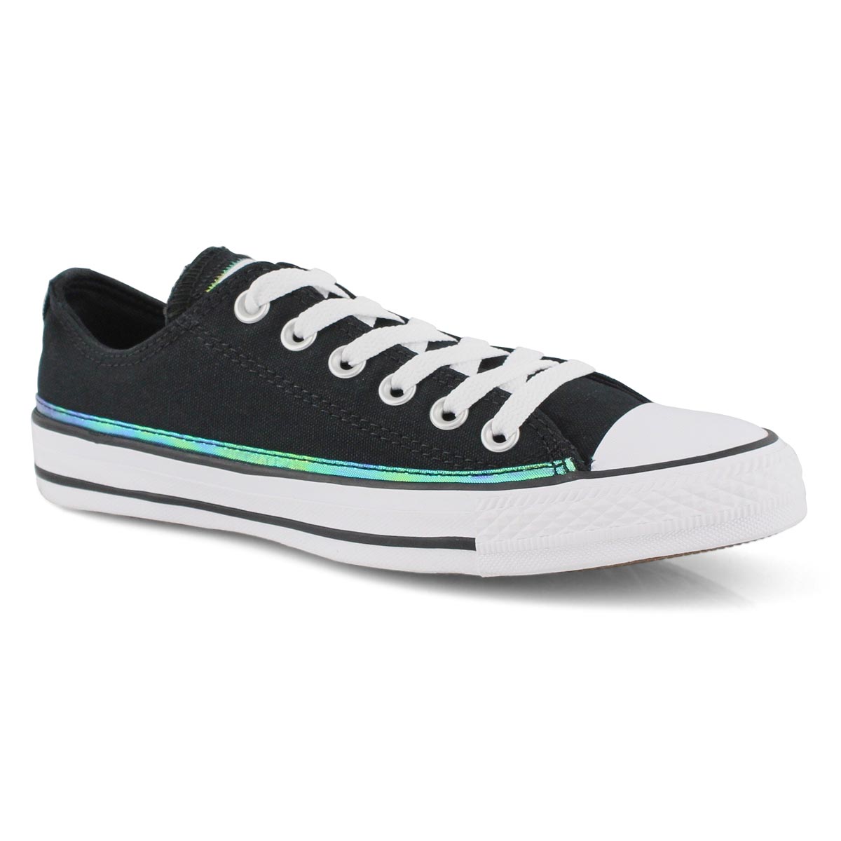 Lds CTAS Classic blk/wht mtlc ox snkr