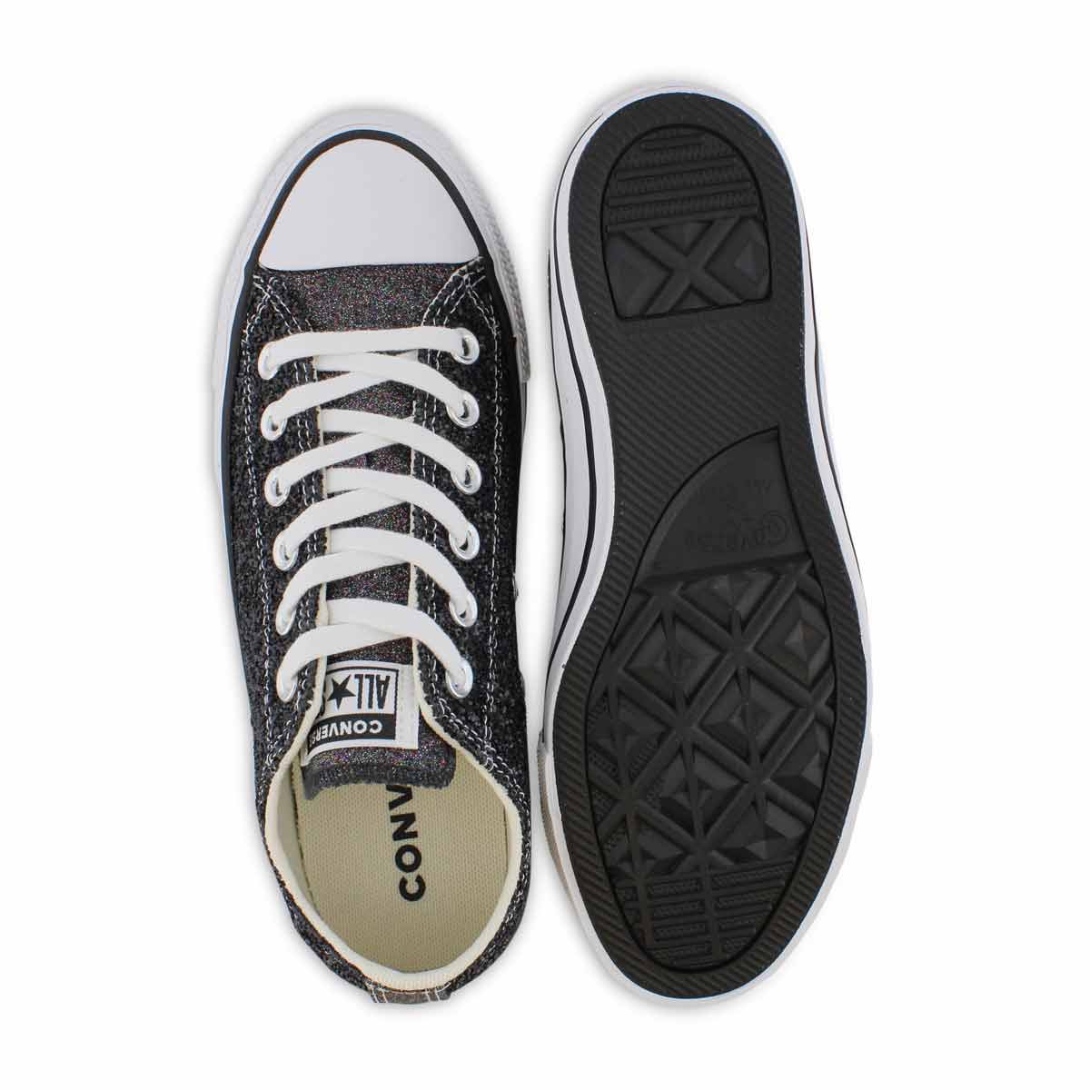 converse silver all star galaxy dust ox trainers