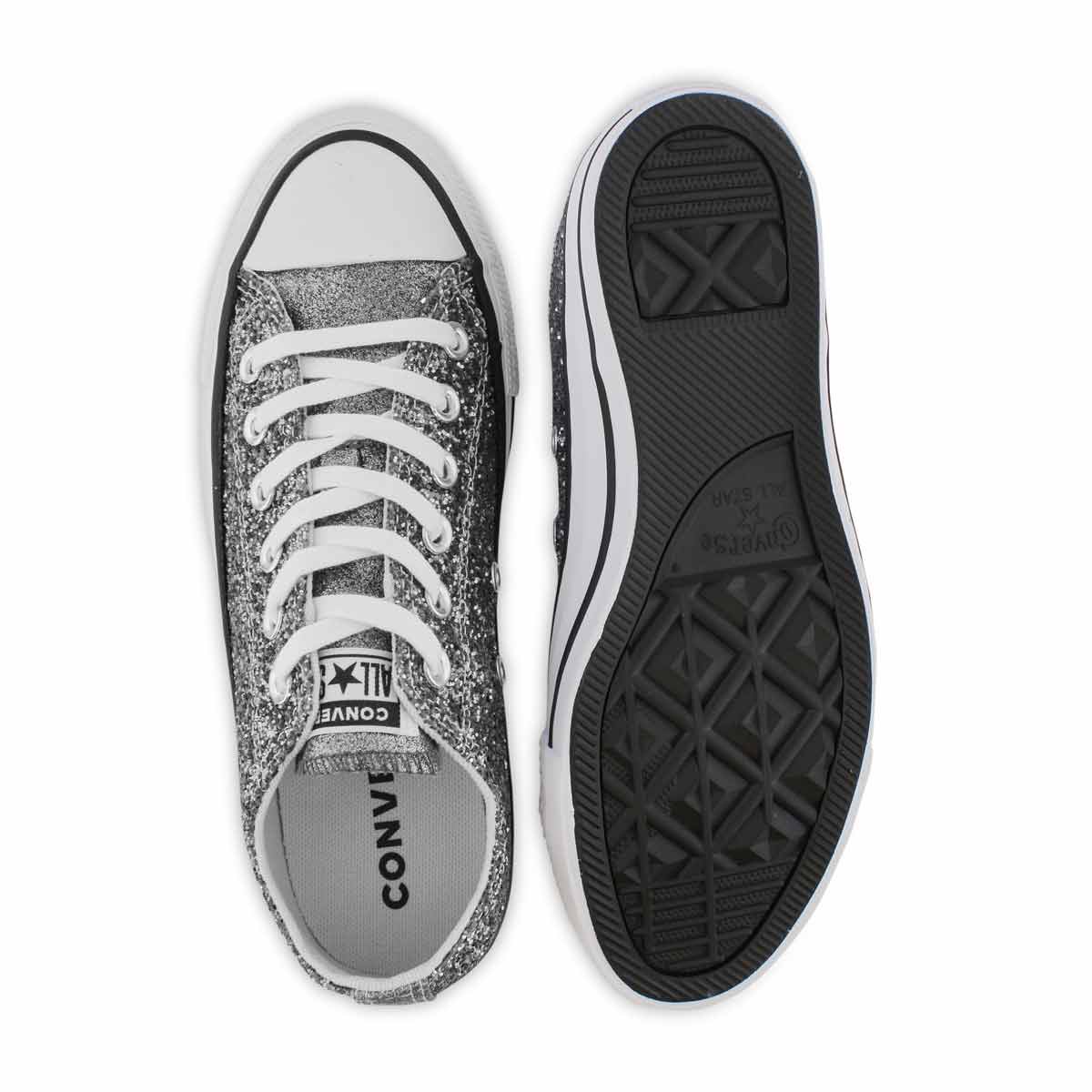 black all star galaxy dust ox trainers