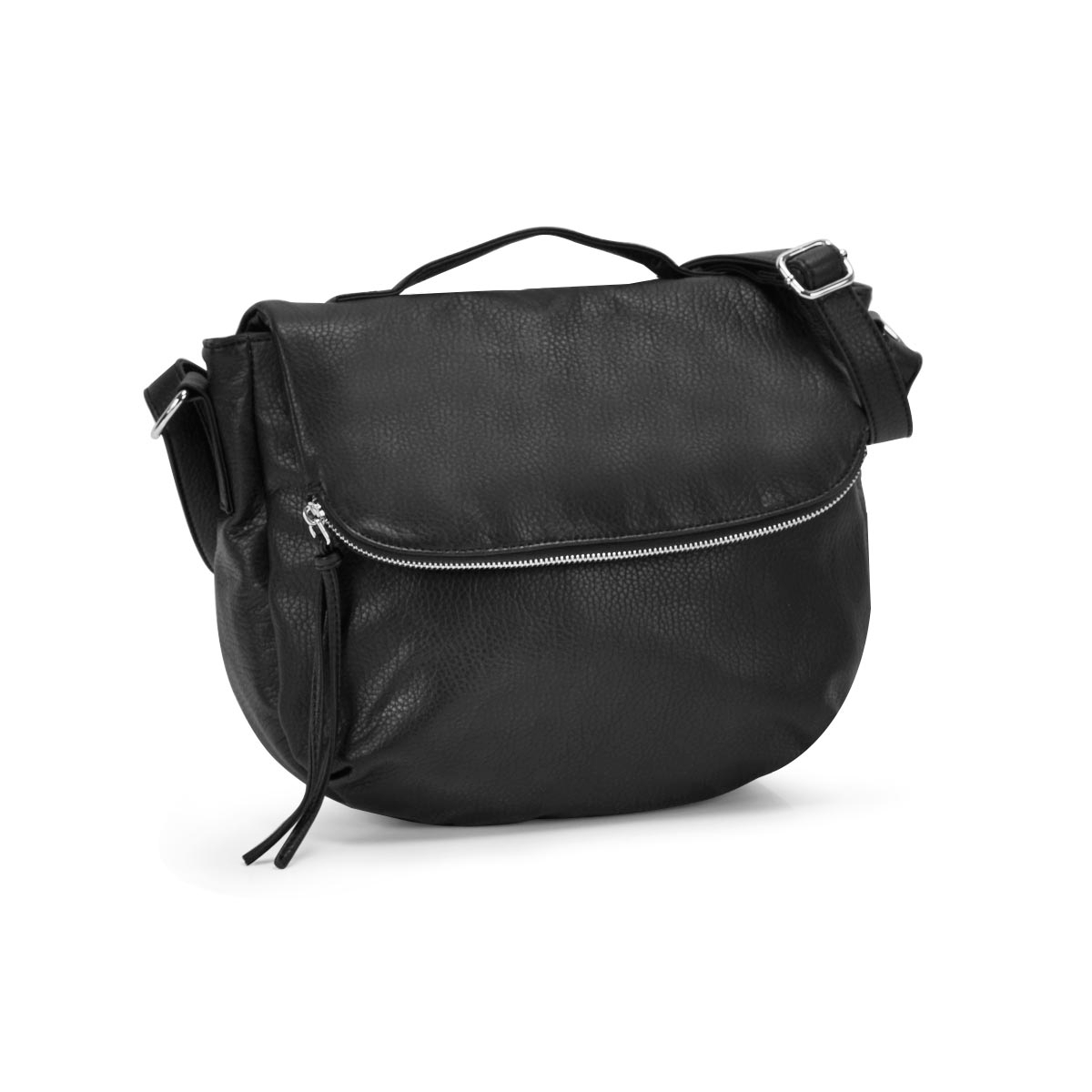 Lds black crossbody messenger bag
