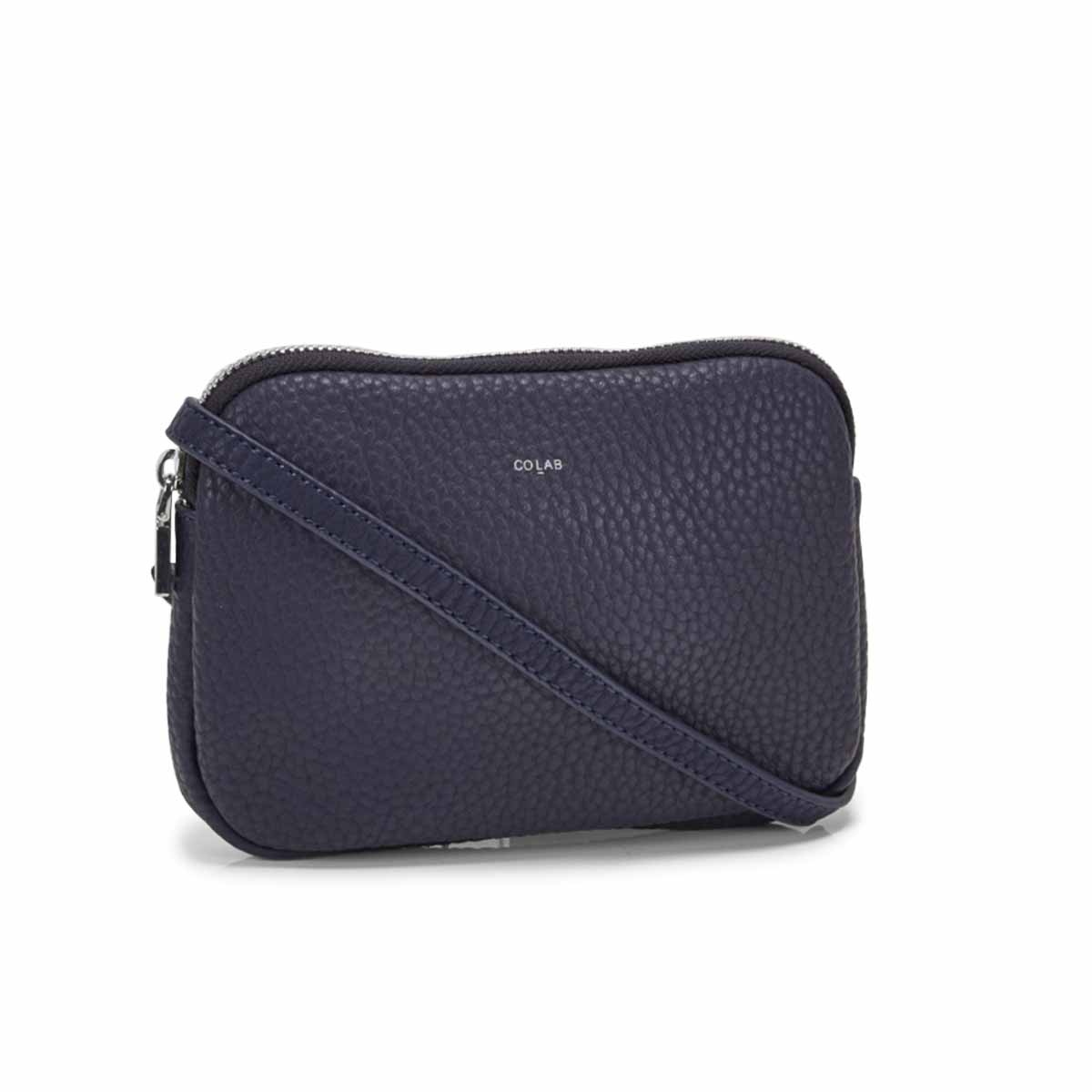 Lds Sydney Crossbody nvy zip up wallet