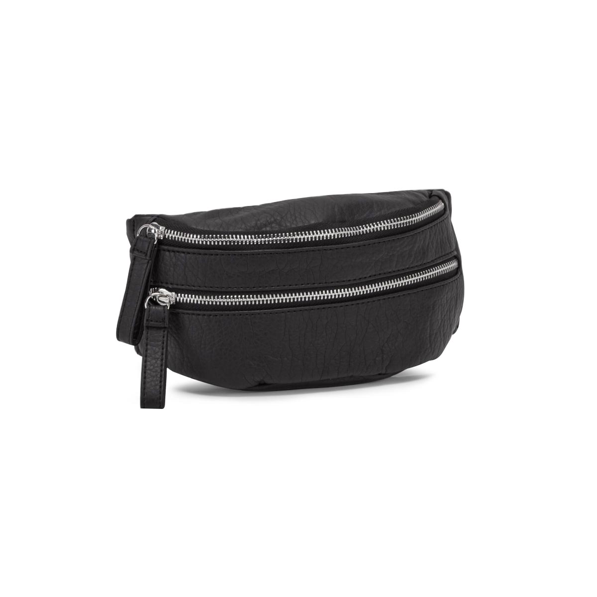 Lds black washed vintage waist pouch