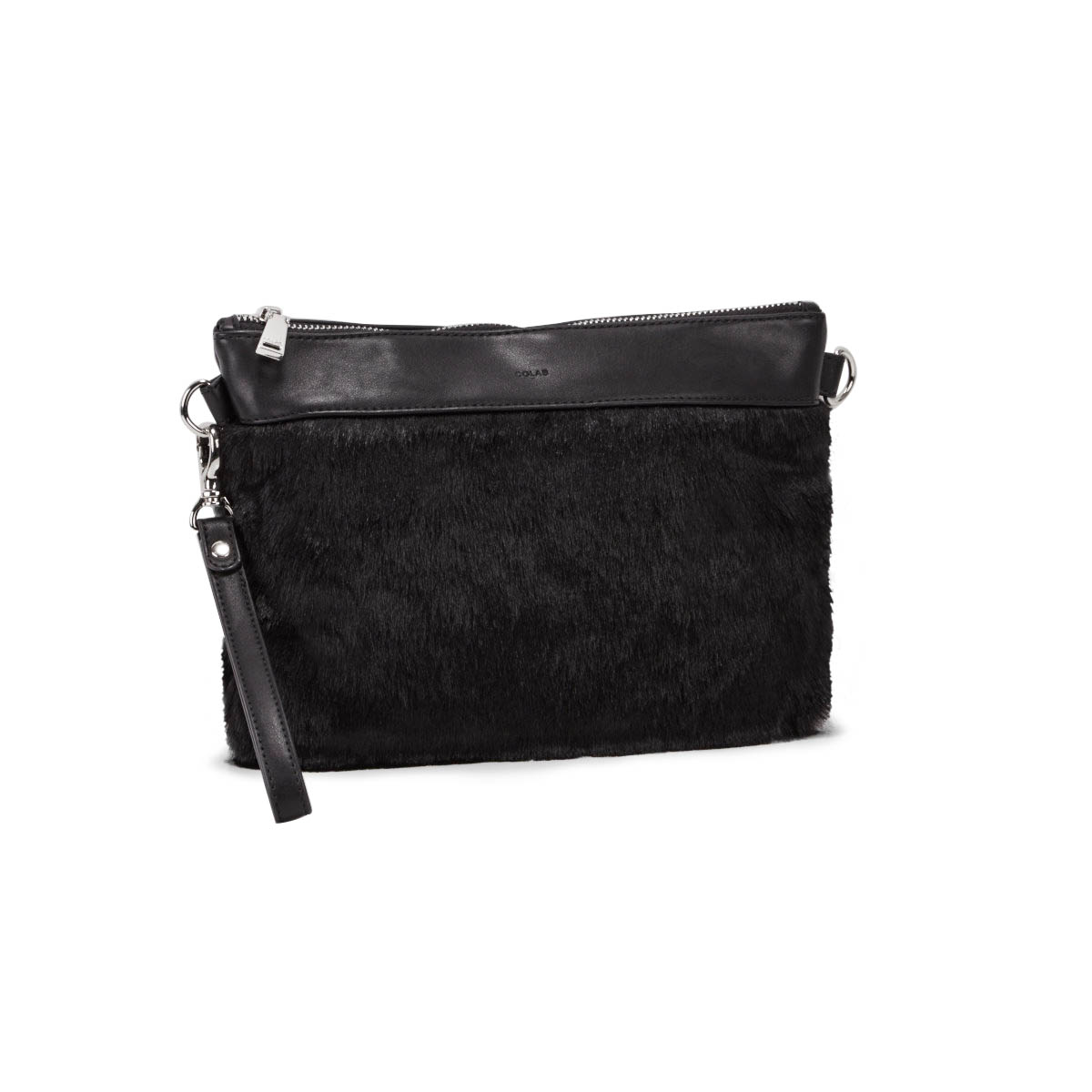 Lds black clutch crossbody