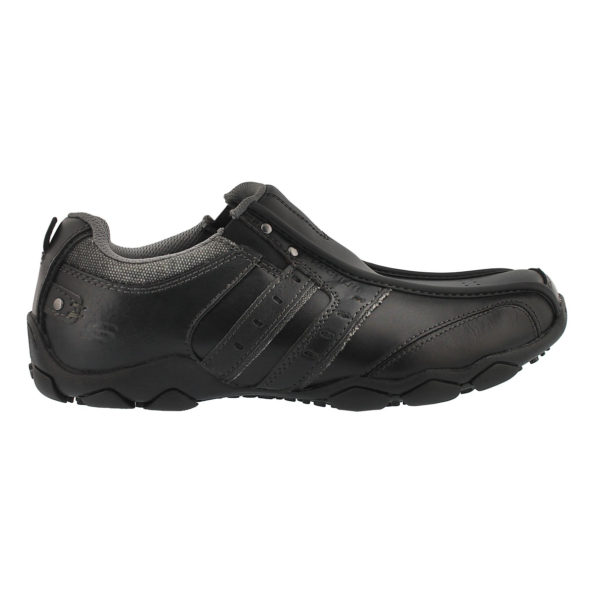 Mns Heisman black twin gore slip-on
