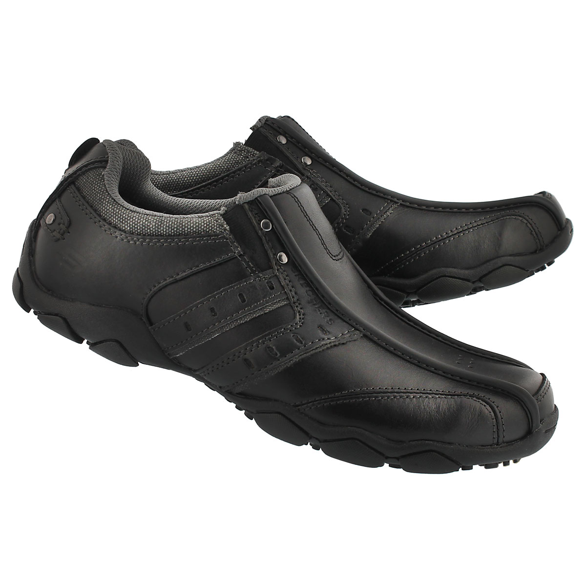 Mns Heisman black twin gore slip-on