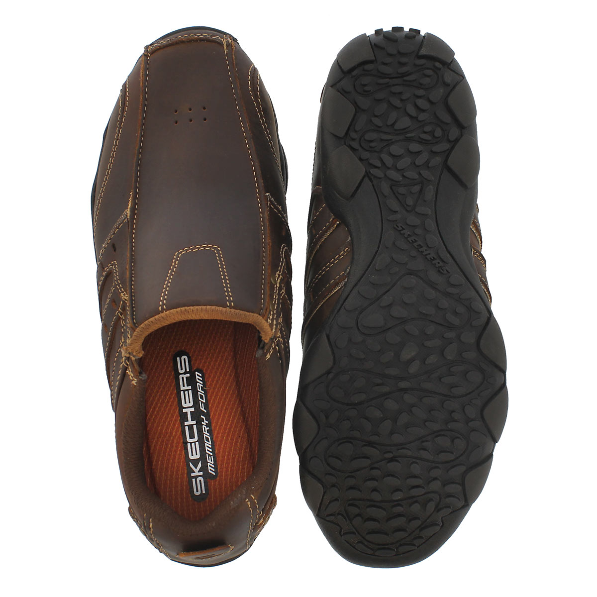 Mns Heisman dk brown twin gore slip-on