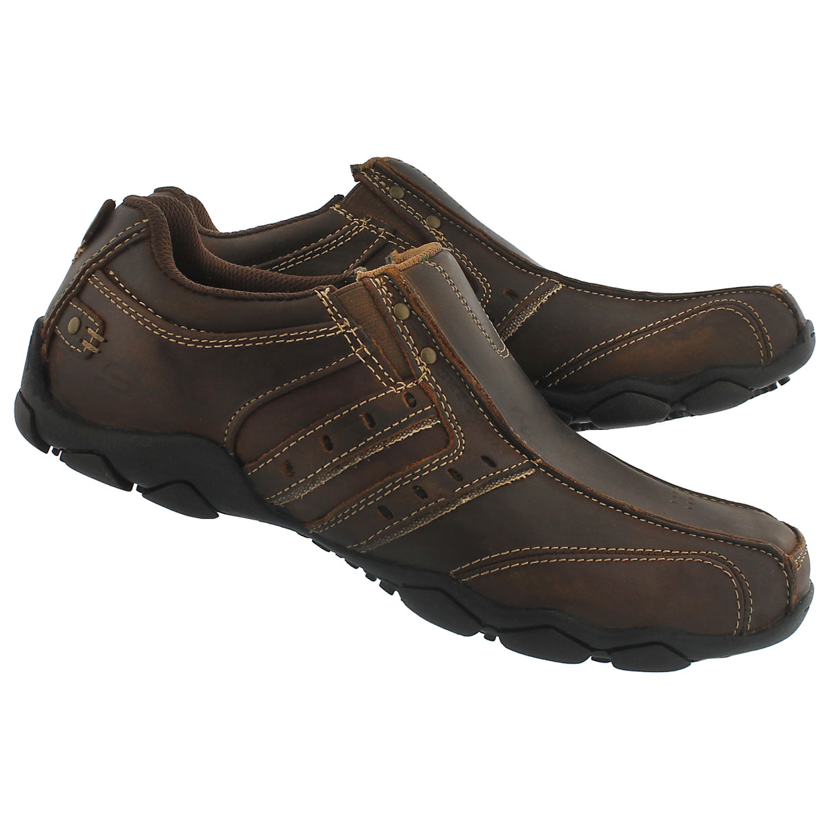 Mns Heisman dk brown twin gore slip-on