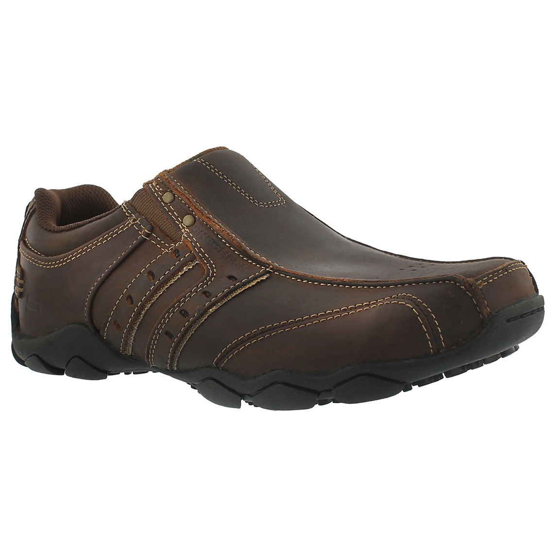 Mns Heisman dk brown twin gore slip-on