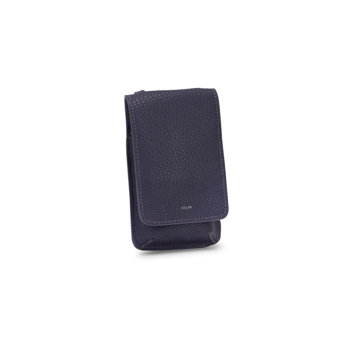 Lds denim flap tech crossbody bag