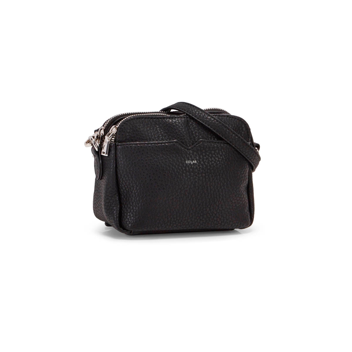 Lds black double crossbody bag