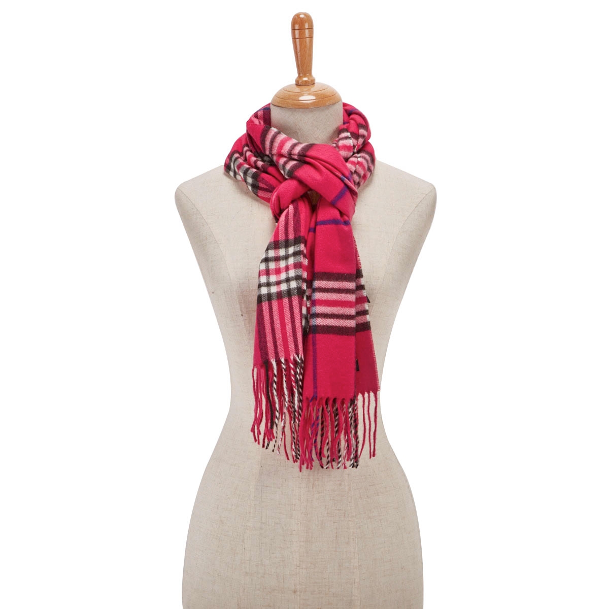 Lds Fraas Plaid fuchsia scarf