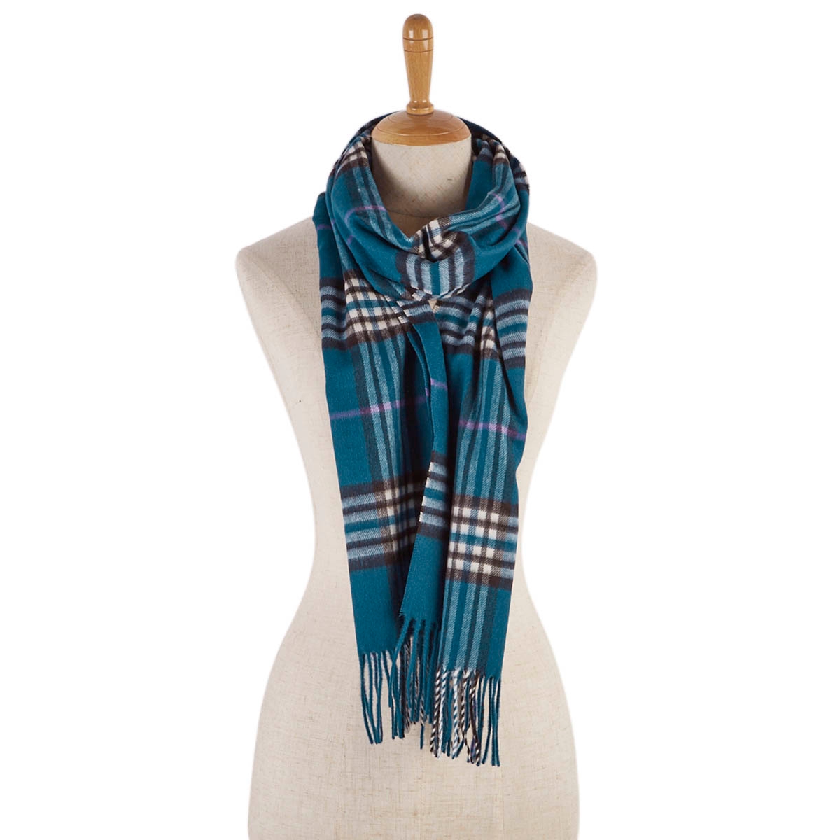 Lds Fraas Plaid petrol scarf