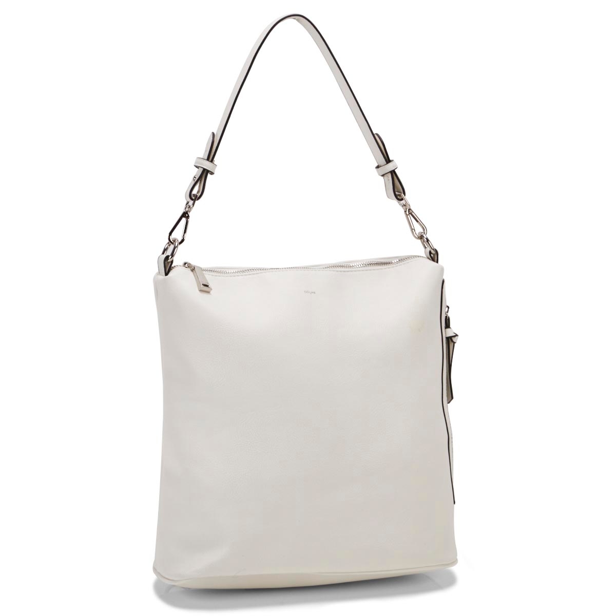 Lds white convertible hobo bag