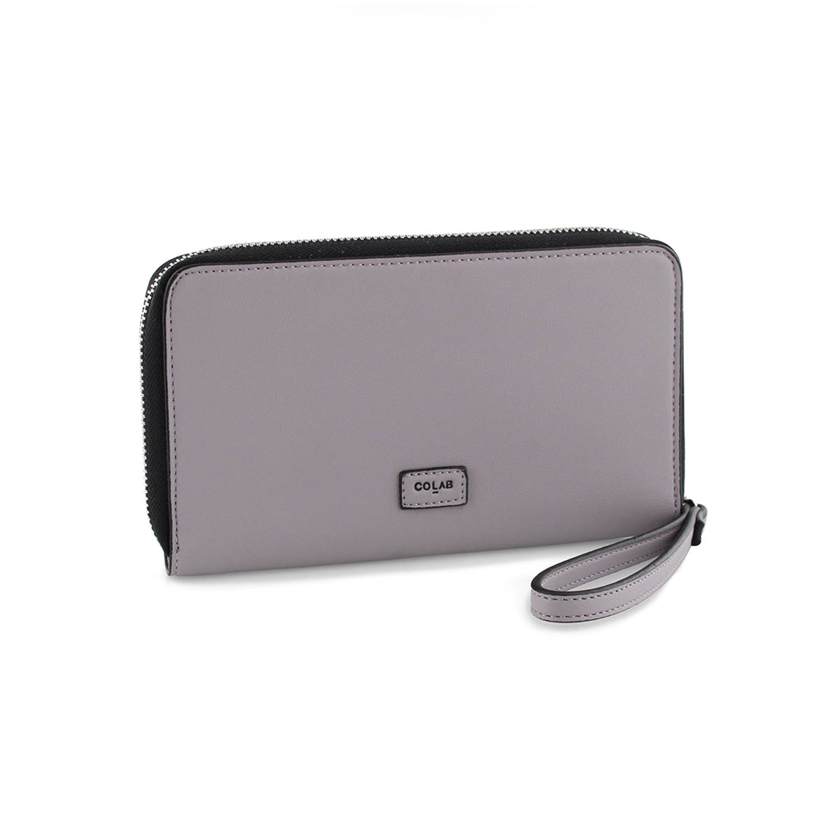 Lds dusty mauve zip up phone wallet