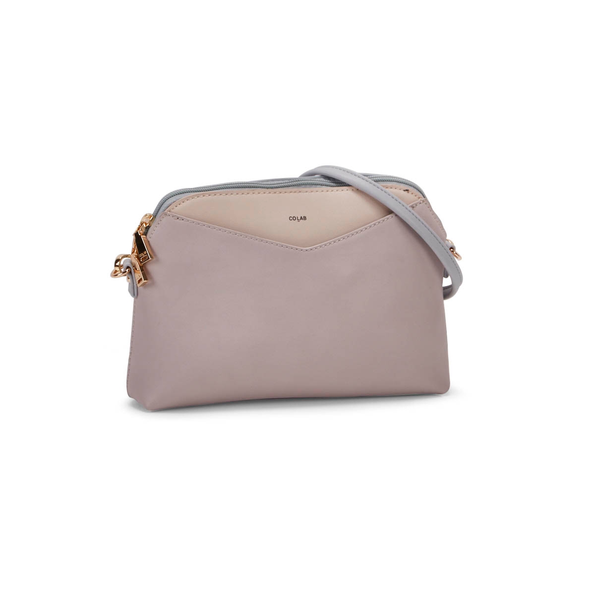 Lds pastel dual zip crossbody bag