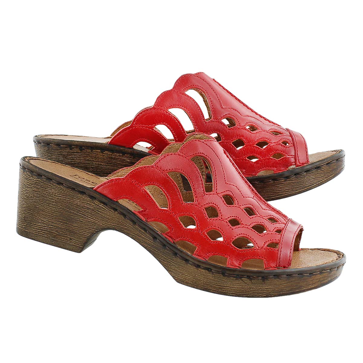 Lds Rebecca 23 coral slipon dress sanda