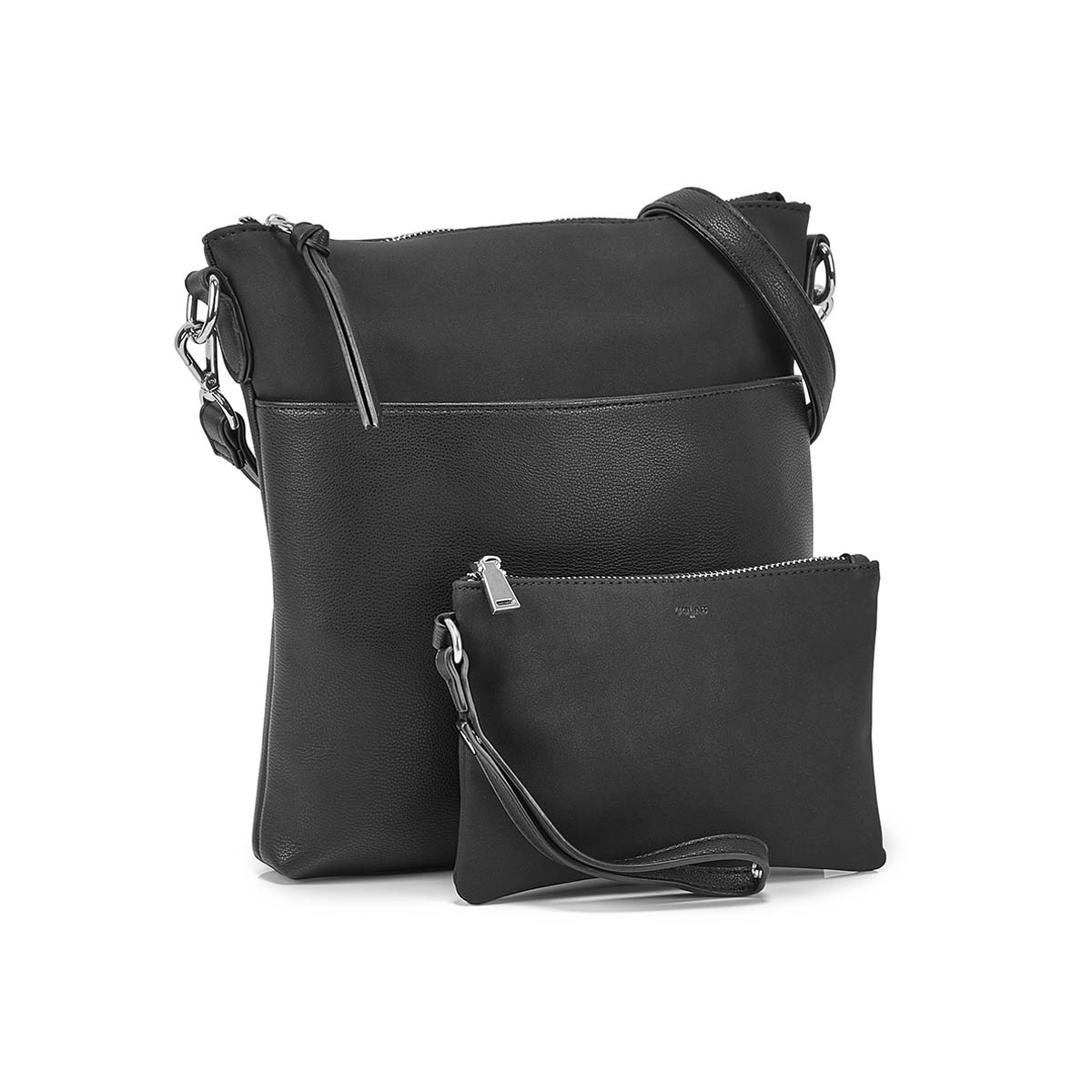 Lds black removable pouch crossbody bag