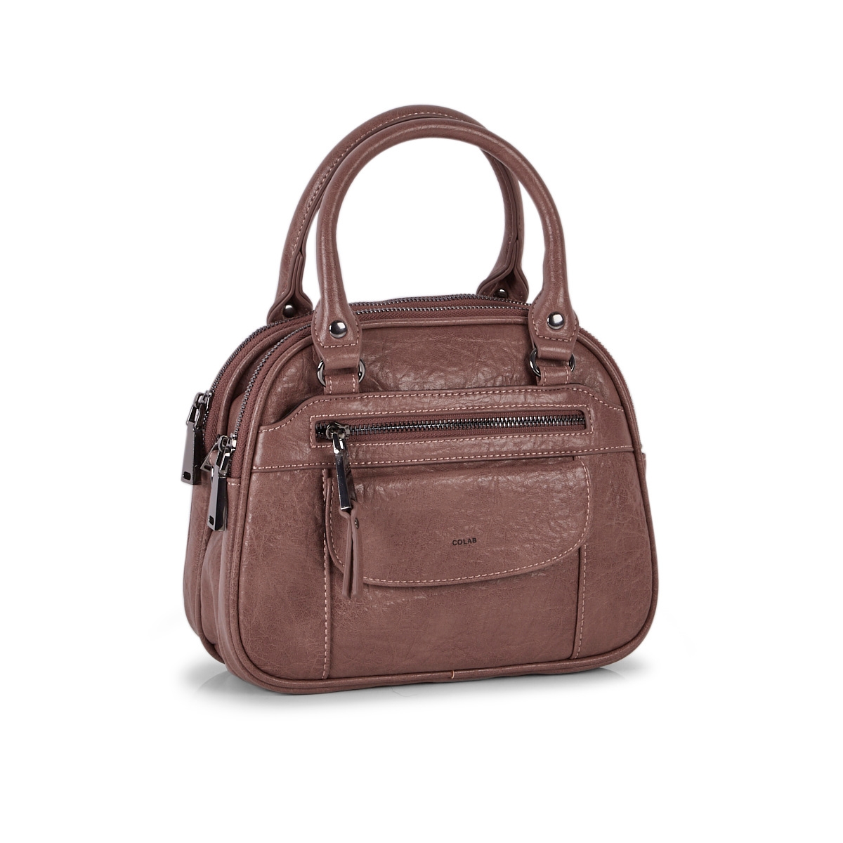Lds mcha elephant grain bowler/crossbody