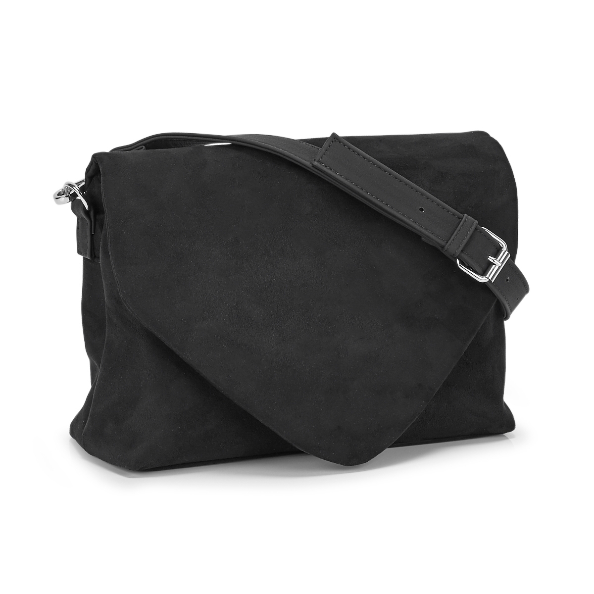 Sac bandou. à rabat avant magnét. nr fem
