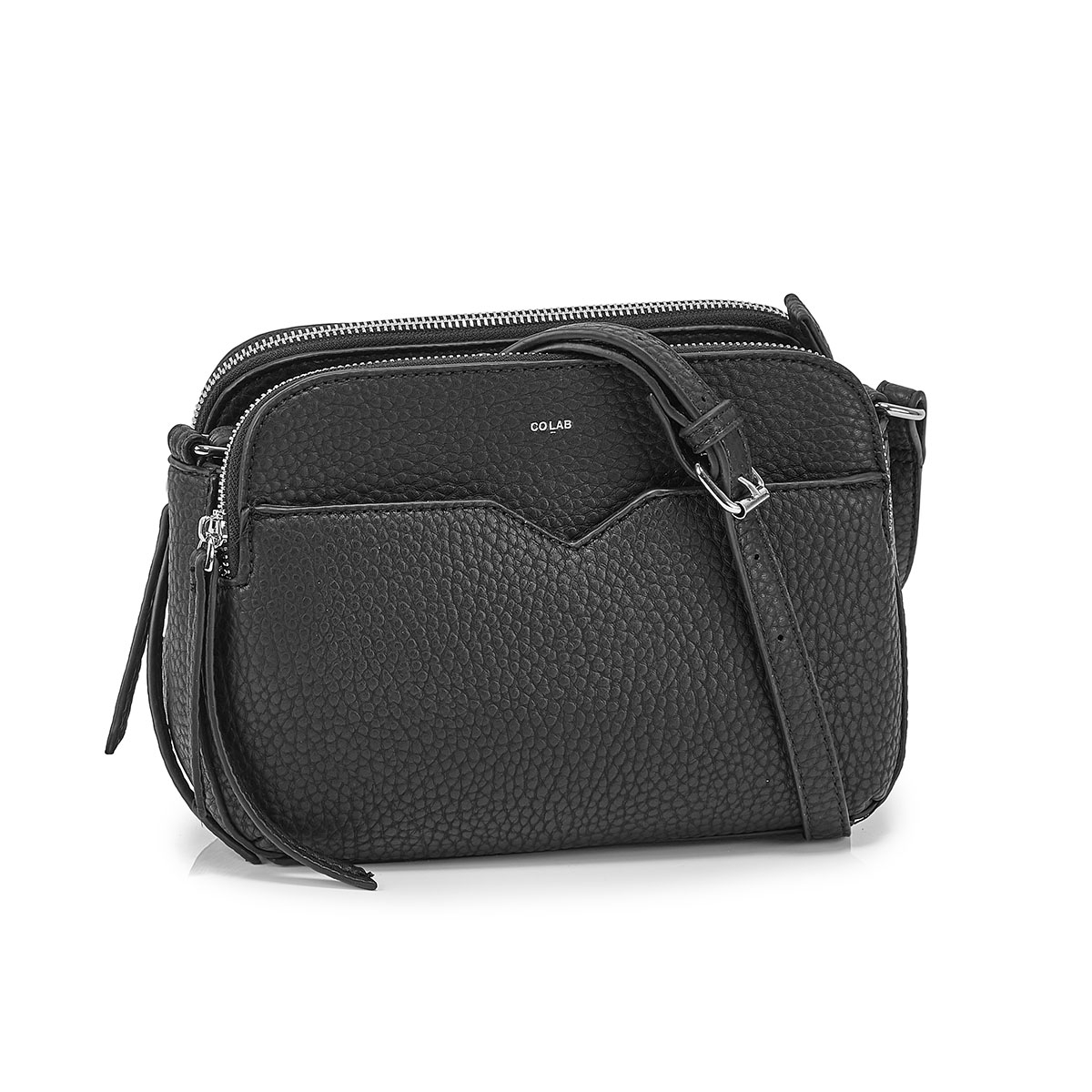 Lds Triple Crossbody blk bag