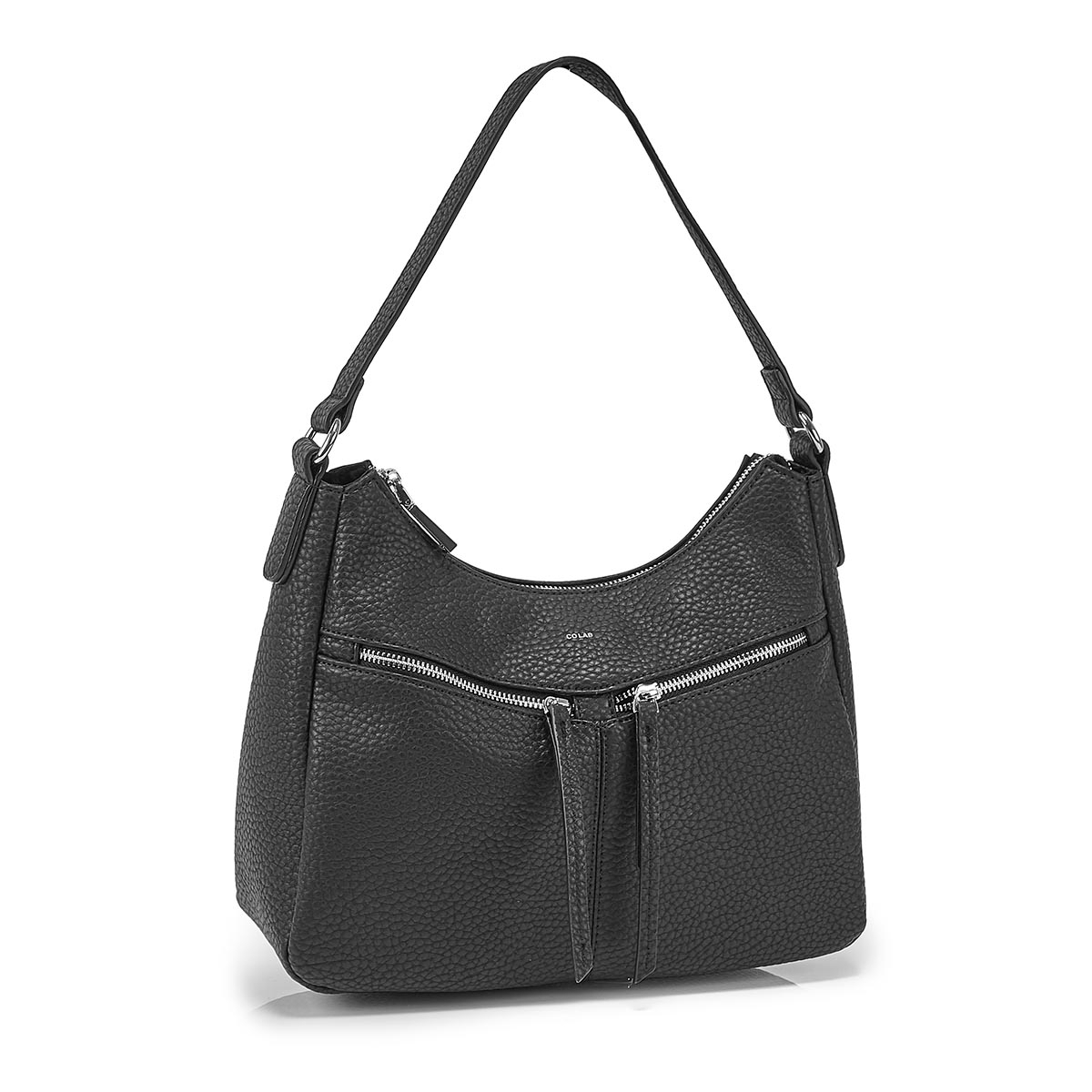 Lds blk crossbody hobo bag