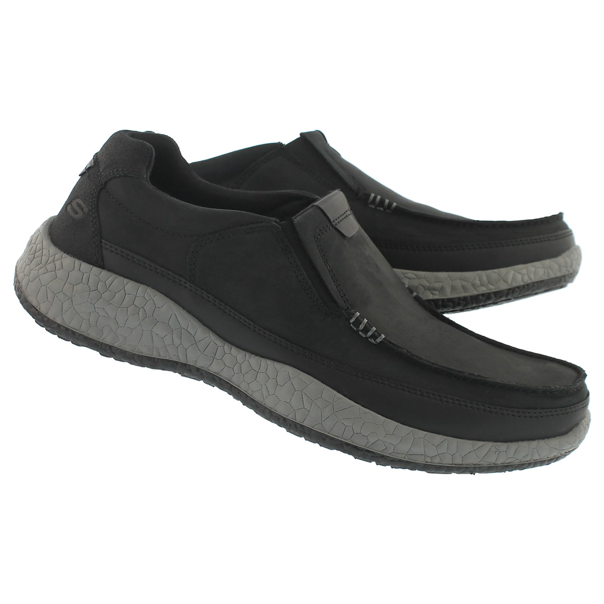 Mns Bursen Esten blk moc toe slip on