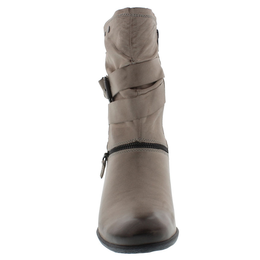 Lds Britney 06 grey lthr mid-calf boot