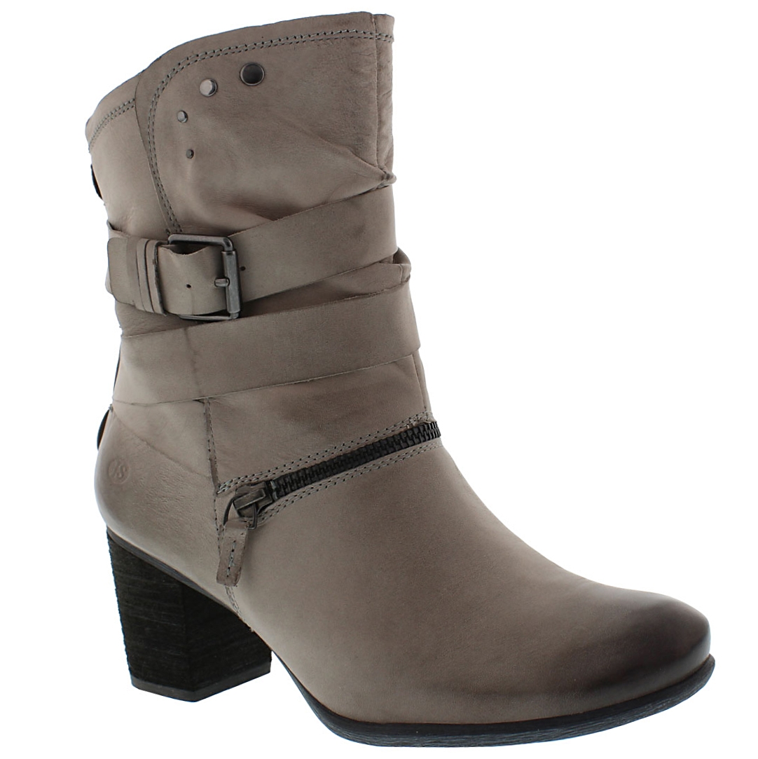 Lds Britney 06 grey lthr mid-calf boot