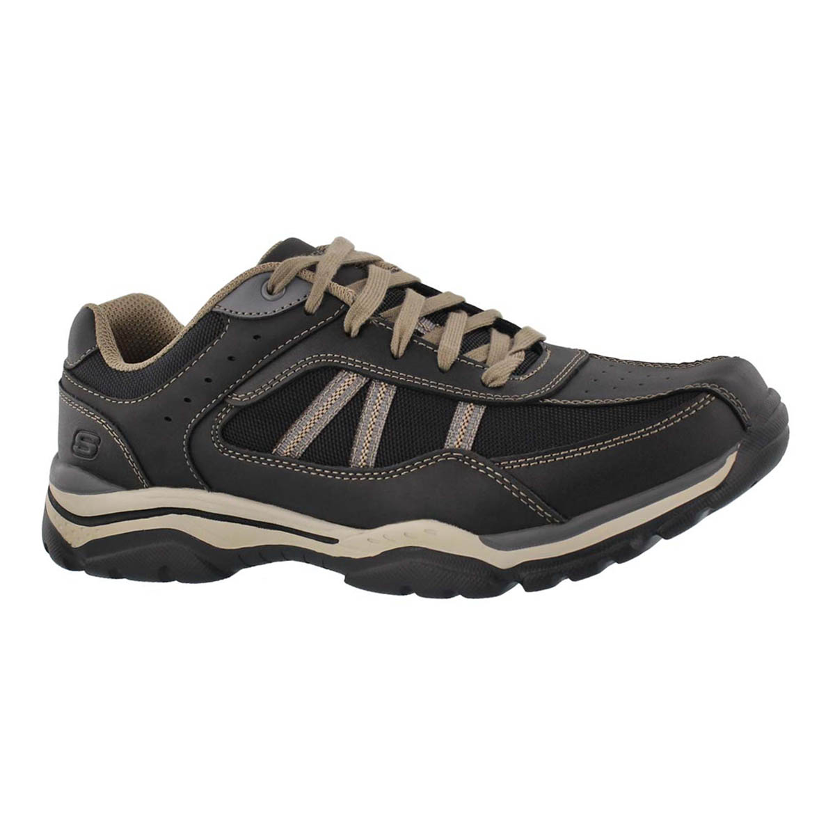 Men's ROVATO SOLOVEN blk/tpe lace up sneakers