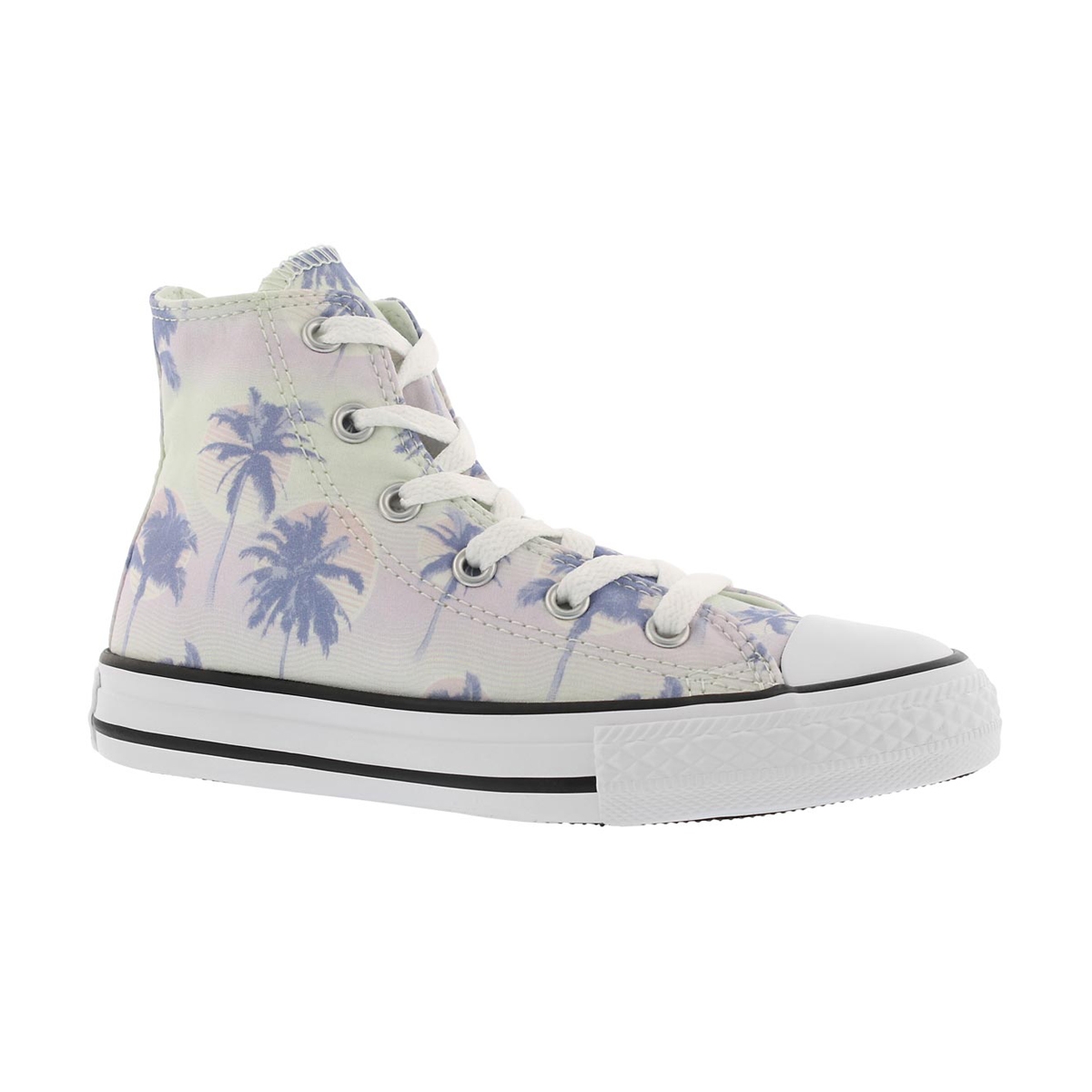 Grls CTAS Palm Trees grn/pulse high top