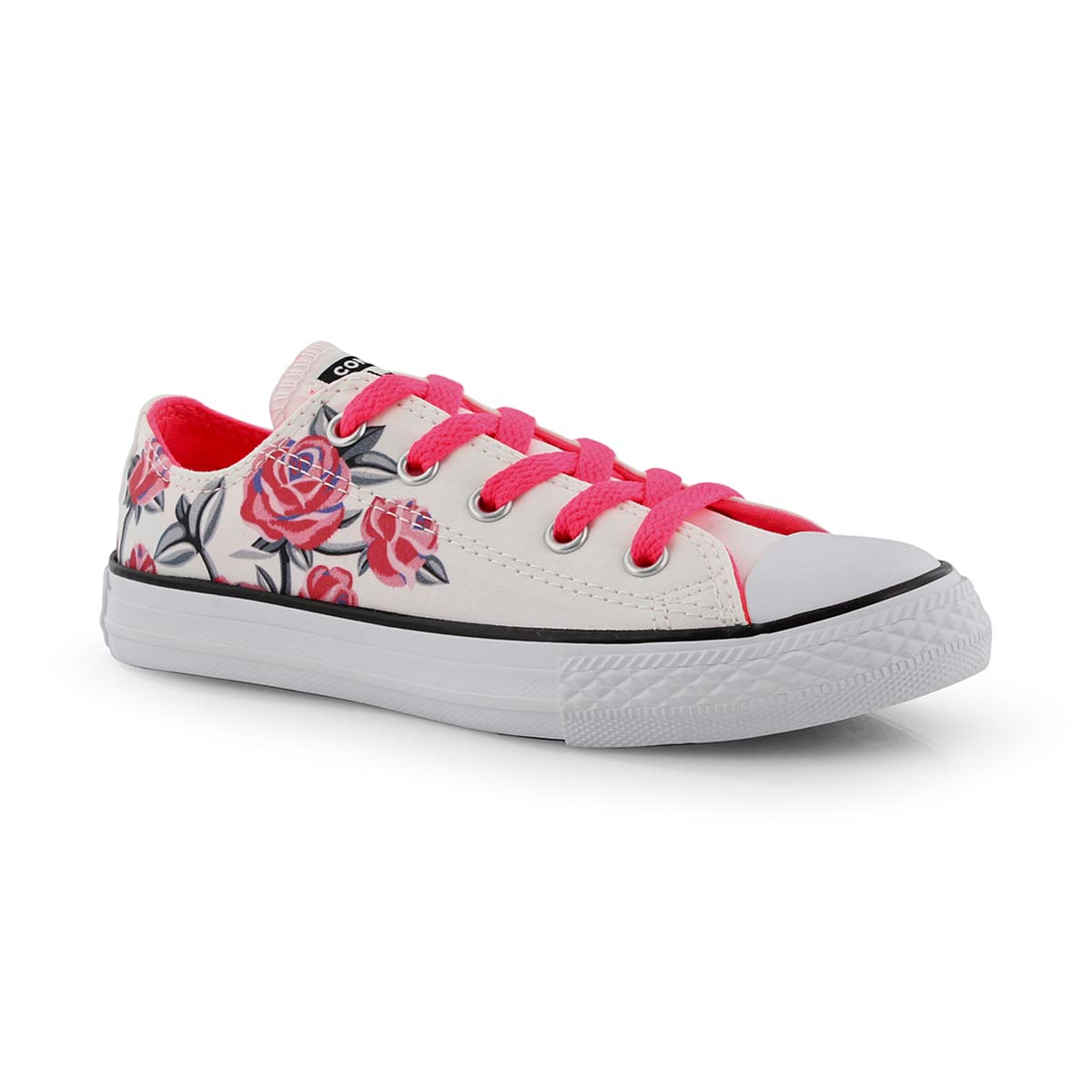 Grls CTAS Girl Power wht/pnk sneaker