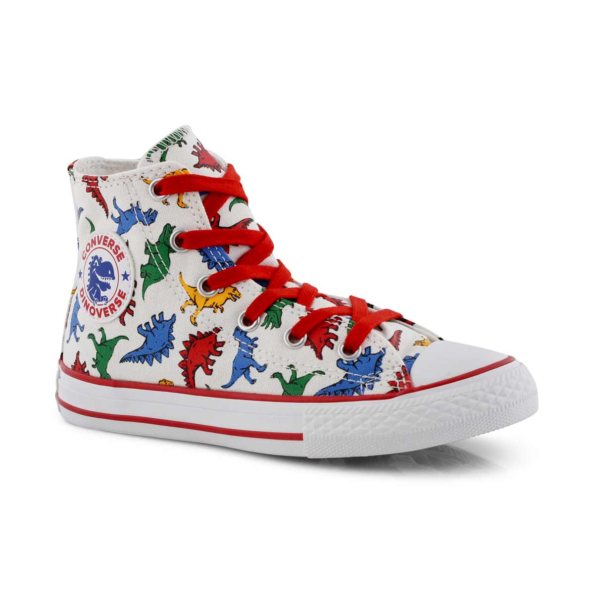 Bys CTAS Dinoverse wht/red/blu hi top