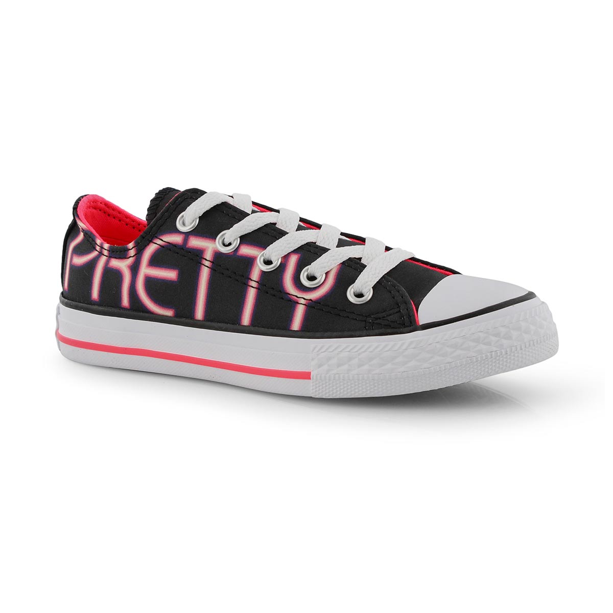 Grls CTAS Girl Power blk/pnk sneaker