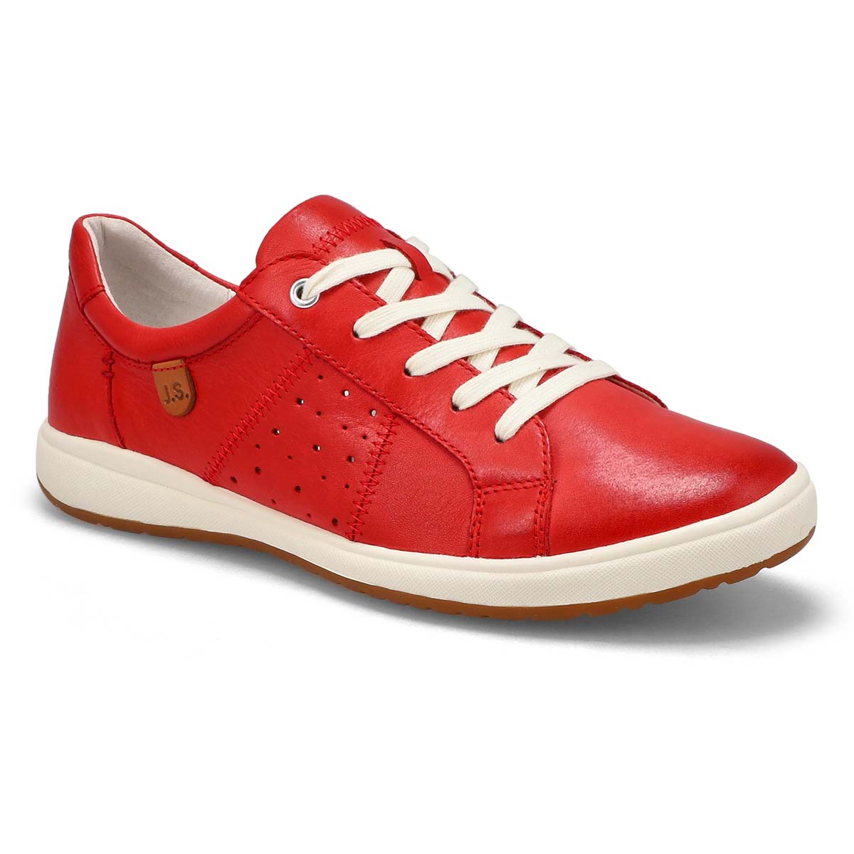 Lds Caren 01 red lace up sneaker