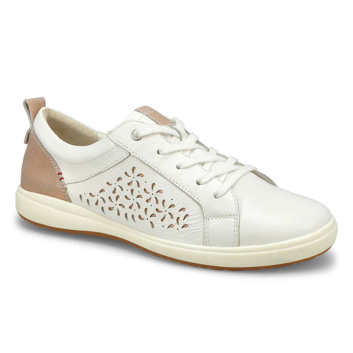 Lds Caren 06 white lace up sneaker