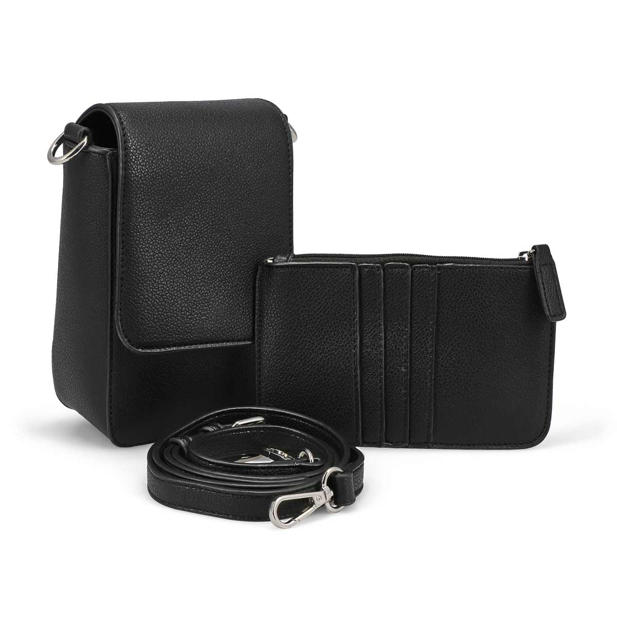 Womens Louve Amber Crossbody Bag - Black